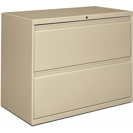 Hon HON 882LL, 800 SERIES TWO-DRAWER LATERAL FILE, 36W X 19.25D X 28.38H, PUTTY HON882LL